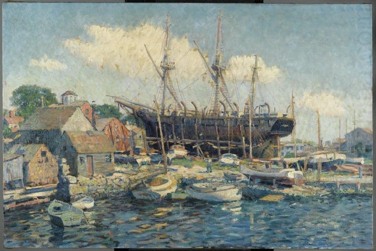 Clifford Warren Ashley A Whaleship on the Marine Railway at Fairhaven china oil painting image
